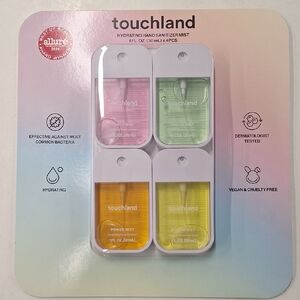 Touchland Hydrating Hand Sanitizer MIST 4-Pack – Pink, Green, Orange, Yellow